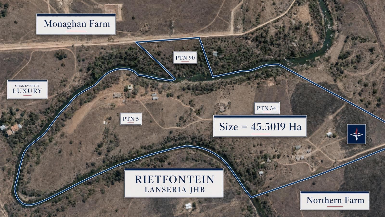 45.5 ha Land available in Lanseria