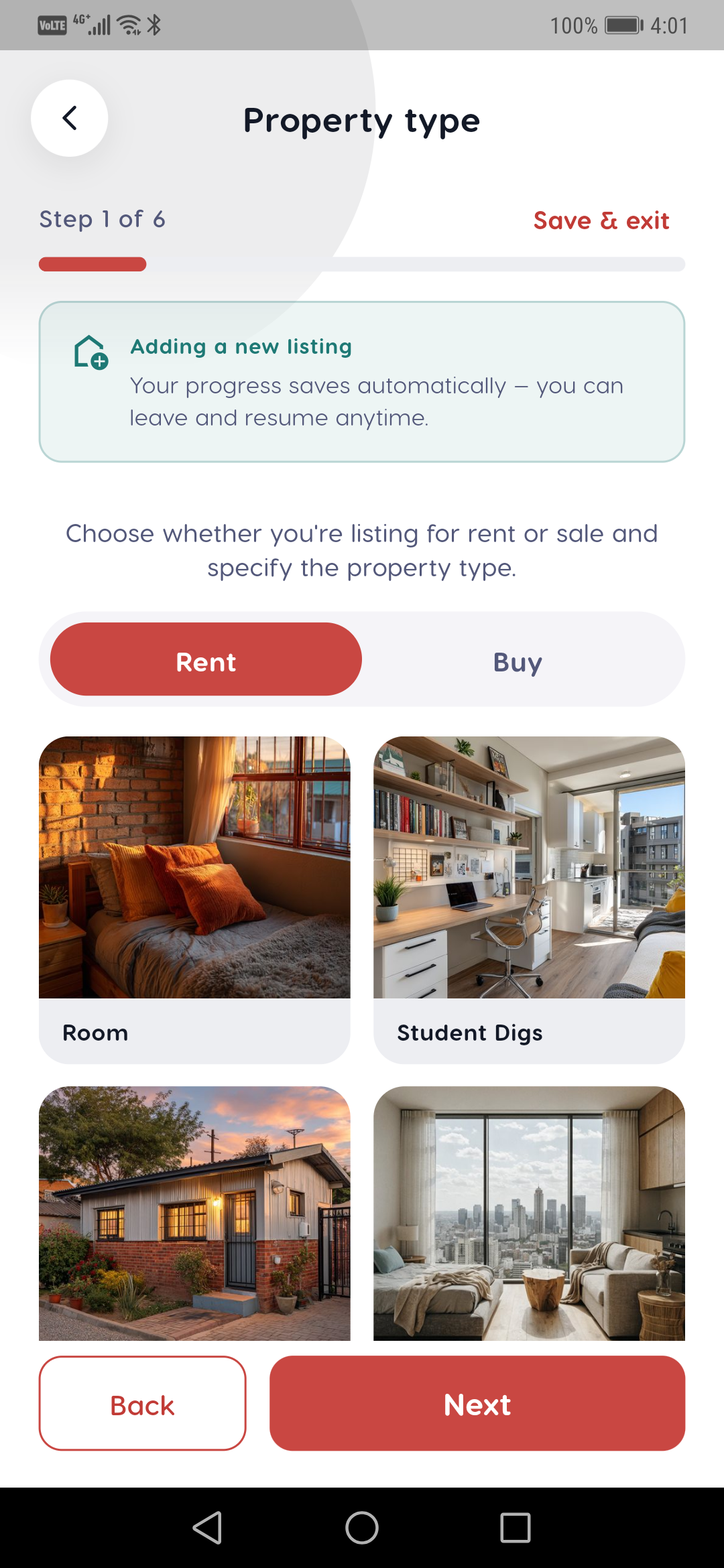 Wizard step 1 — Liivra app