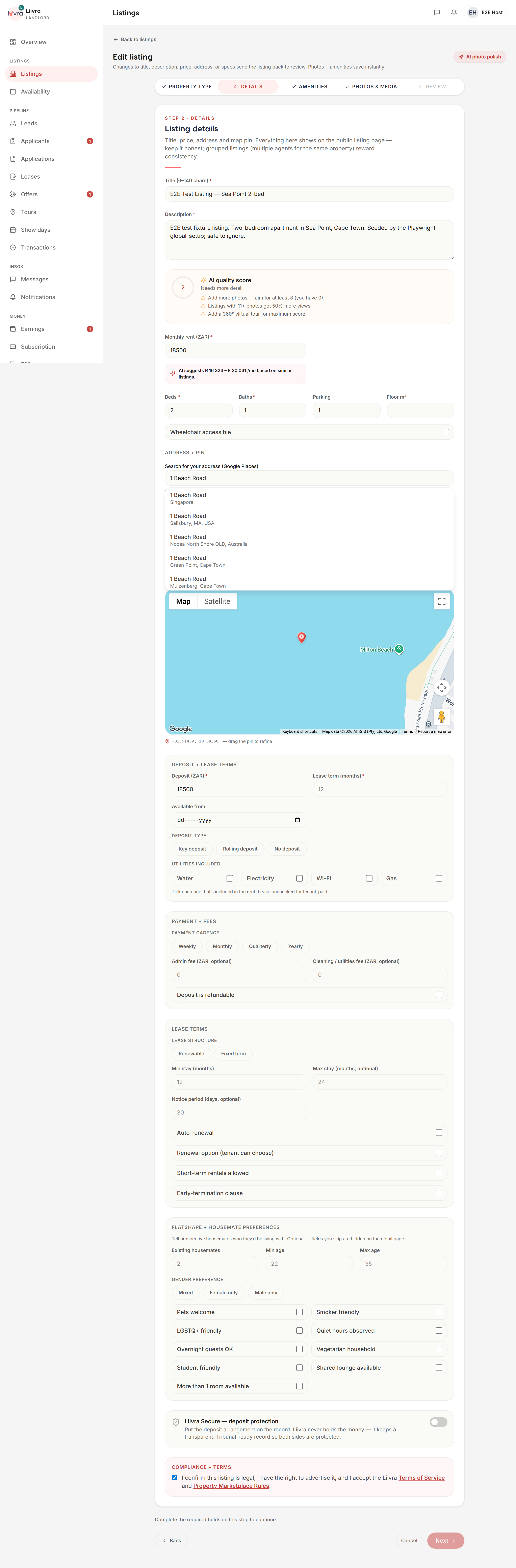 Wizard valuation — Liivra web