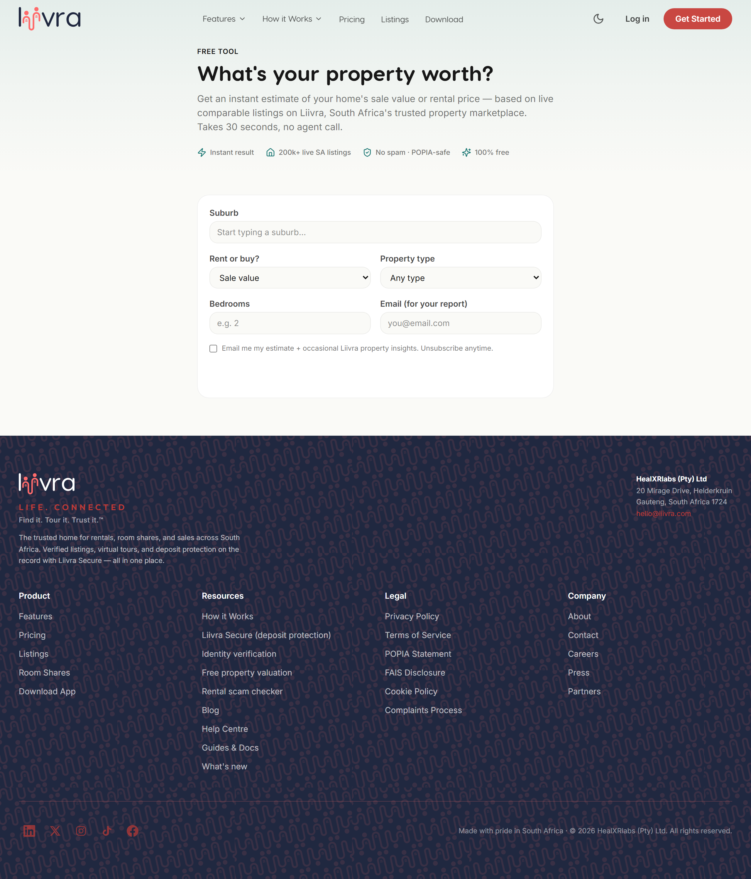 Calculators index — Liivra web