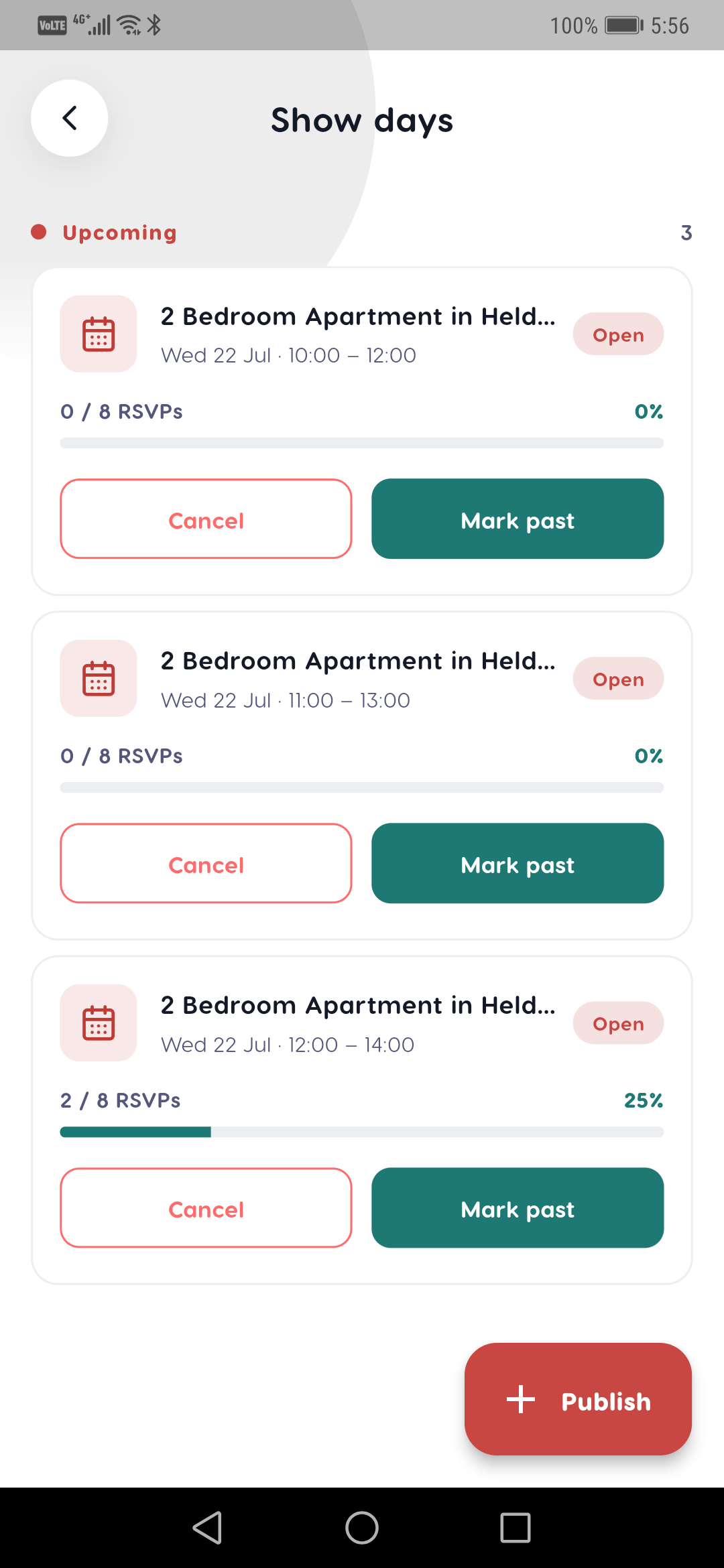 Show day create — Liivra app