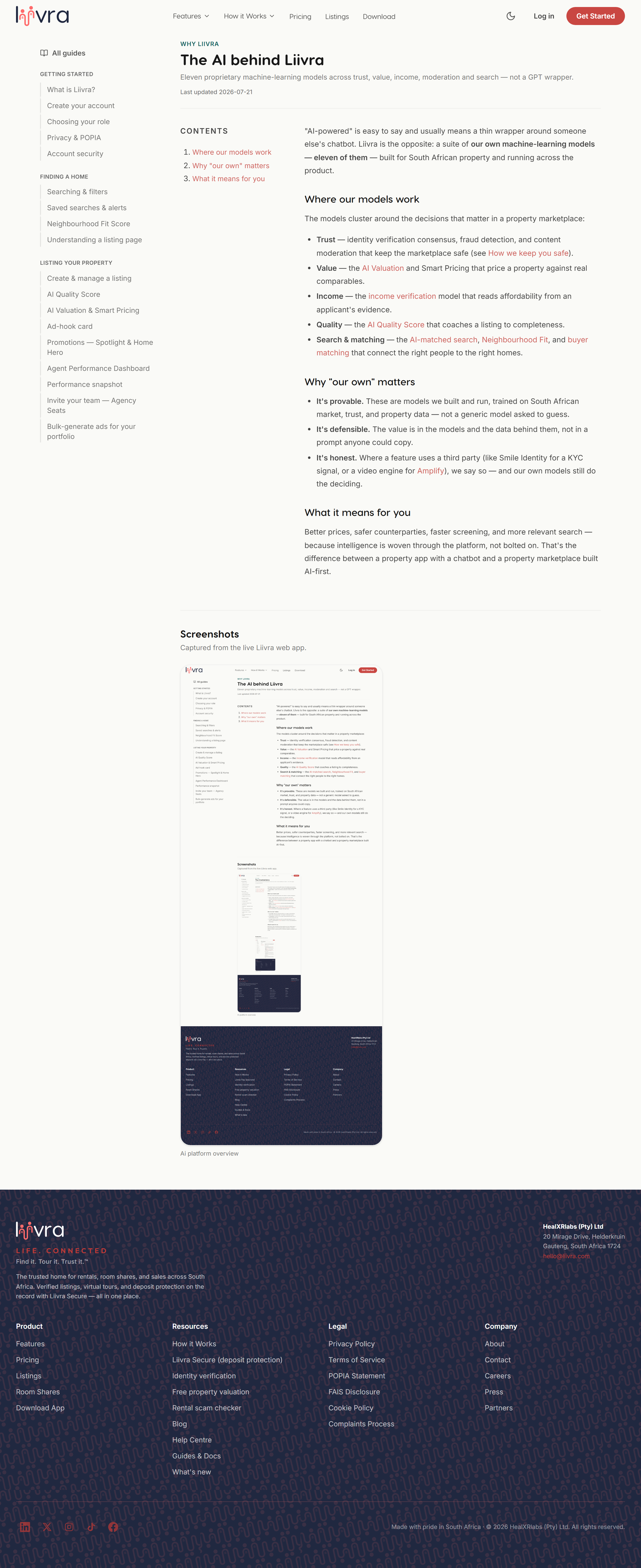 Ai platform overview — Liivra web